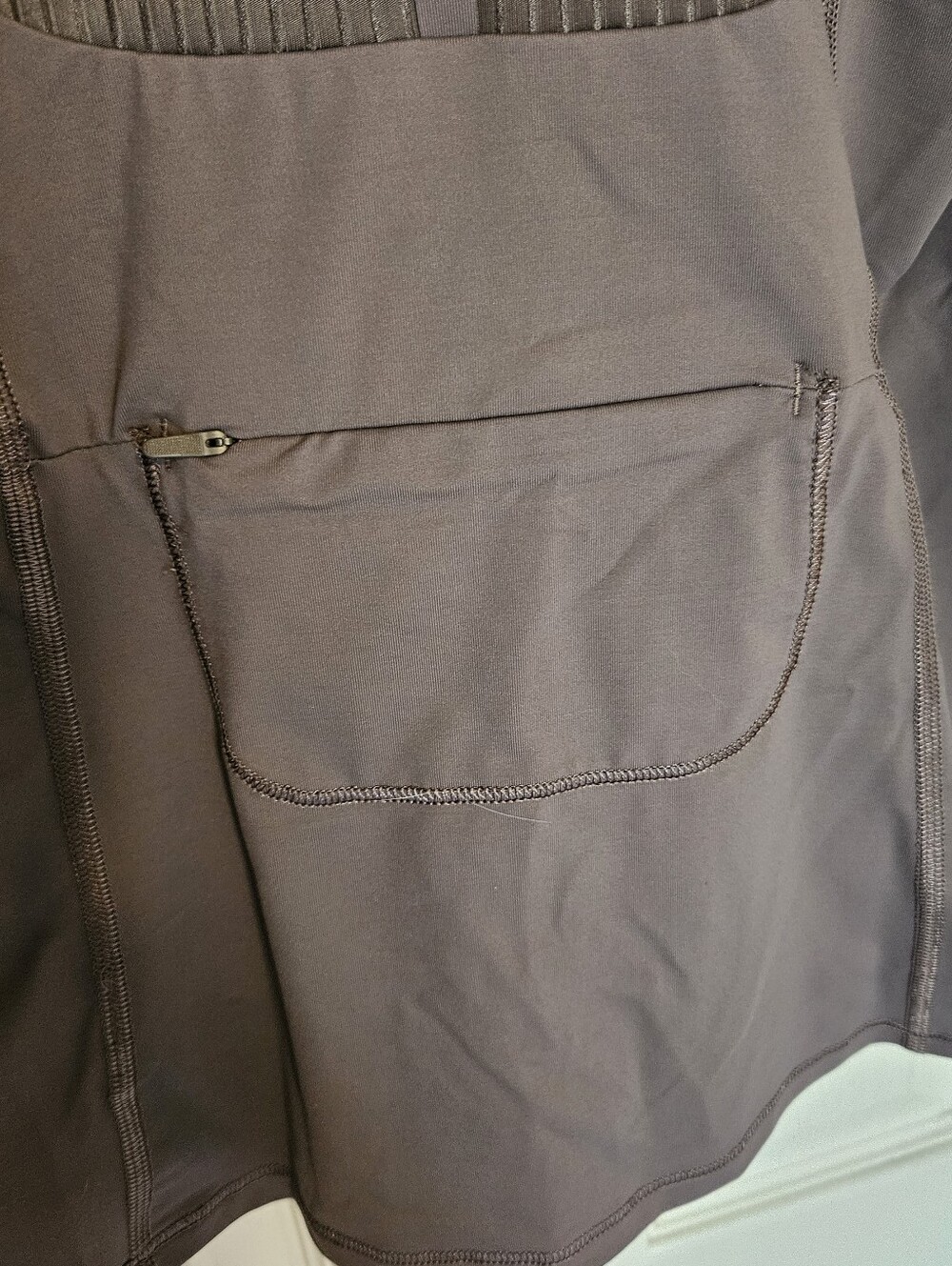 Athleta Dark Brown Ribbed Racerback Workout Tank - Picture 4 of 4